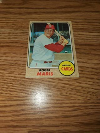 1968 Topps Baseball Roger Maris #330 St Louis Cardinals, VG condition, Free Shipping!