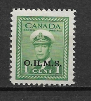 1949 Canada ScO1 2¢ King George Official MH