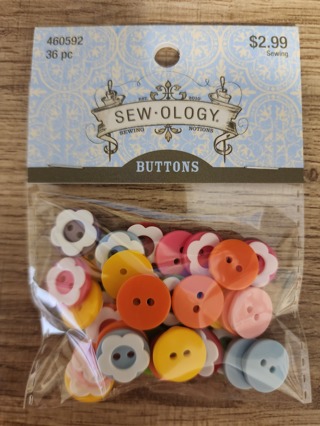NEW - Sew-Ology - Buttons - 36 in package 