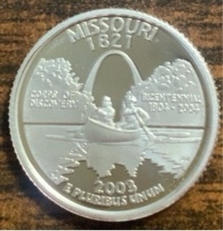 Missouri Quarter, proof copy