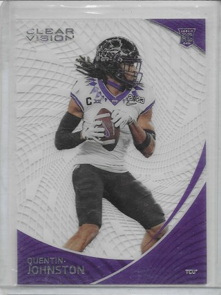 Quentin Johnston 2023 Chronicles Draft Clear Vision #7 Rookie Card