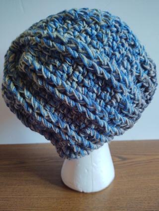 Hand Crocheted Ribbed Hat 