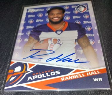 Autographed football trading card