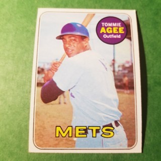 1969 - TOPPS EXMT - NRMT BASEBALL - CARD NO. 364 - TOMMIE AGEE - METS