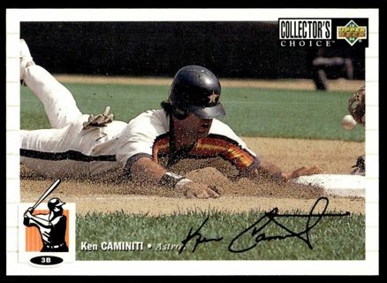 1994 Collector's Choice Silver Signature Ken Caminiti Houston Astros #72 Baseball Card 