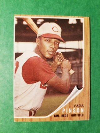 1962 - TOPPS EXMT - NRMT BASEBALL - CARD NO. 80 - VADA PINSON - REDS