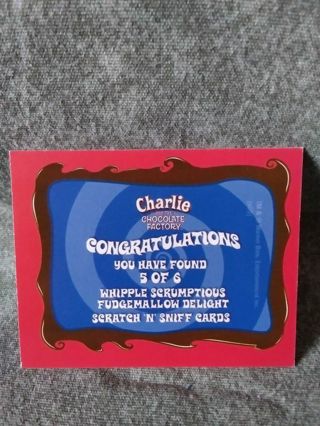 Charlie & The Chocolate Factory mini Trading Card # 5 of 6