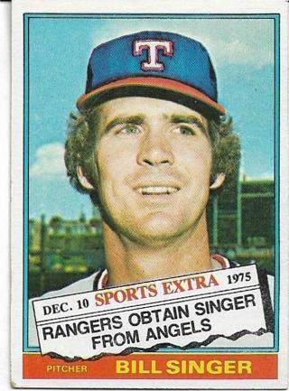 1976 TOPPS TRADED BILL SINGER SPORTS EXTRA CARD