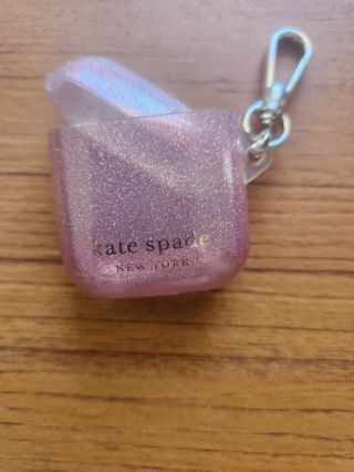 Cute pink glitter Kate Spade Air pod case