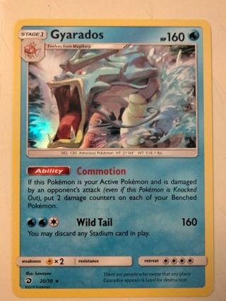 Gyarados 20/70 rare holo nm pokemon