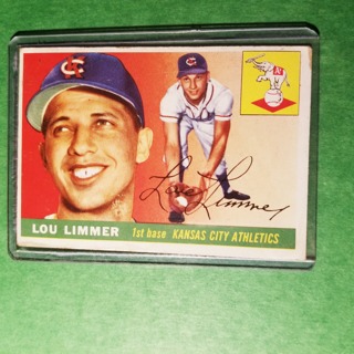 1955 TOPPS BASEBALL CARD - NO. 54 - LOU LIMMER - A'S - EXMT- NRMT. 