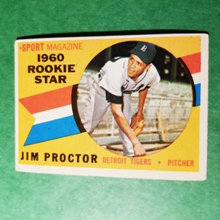 1960 - TOPPS BASEBALL CARD NO. 141 - JIM PROCTOR ROOKIE - TIGERS