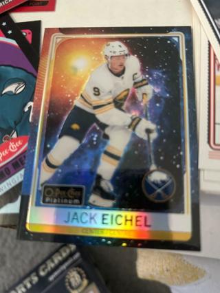 2021-22 O-Pee-Chee Platinum Preview #41/75 Jack Eichel Cosmic Parallel Insert  Sabres