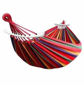 Rainbow striped hammock new never used