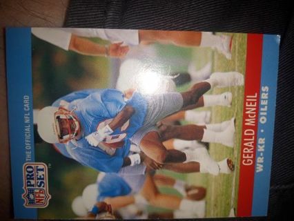 Gerald McNeil 1990 Pro Set Houston Oilers