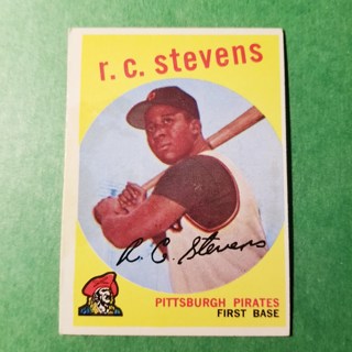 1959 - TOPPS BASEBALL CARD NO. 282 - R.C. STEVENS - PIRATES - SHARP