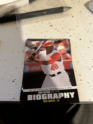 2010 upper deck biography torii hunter