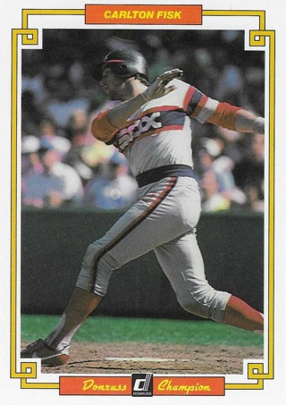 1984 Donruss HOF Carlton Fisk Catcher Boston Red Sox Giant Size Baseball Card