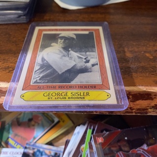 1985 topps coll series all time record holder george sisler baseball card 