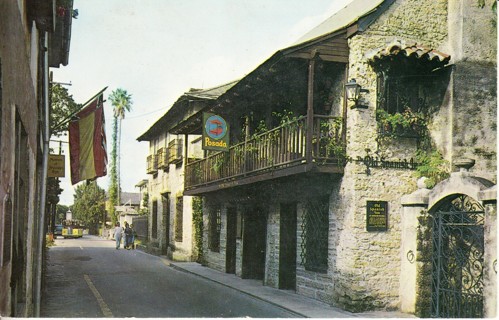 Vintage Postcard Old Spanish Inn, St. Augustine, FL