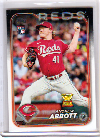Andrew Abbott,2024 Topps ROOKIE Card #214, Cincinnati Reds, (L)
