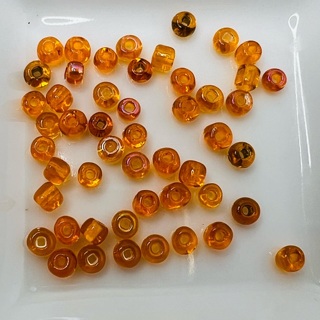 Orange Translucent 5mm Seed Beads