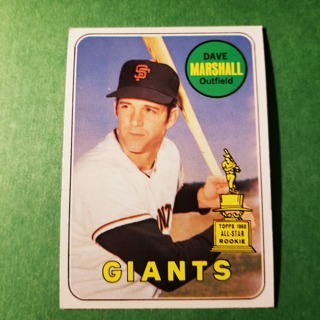 1969 - TOPPS EXMT - NRMT BASEBALL - CARD NO. 464 - DAVE MARSHALL - GIANTS