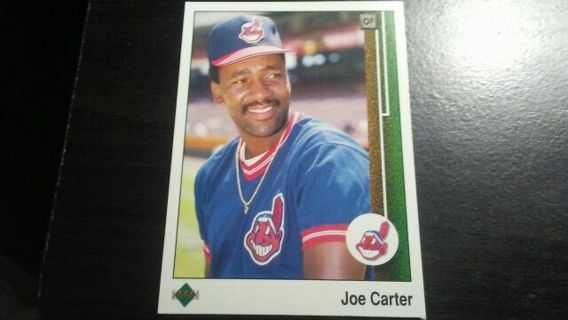 1989 UPPER DECK JOE CARTER CLEVELAND INDIANS BASEBALL CARD# 190