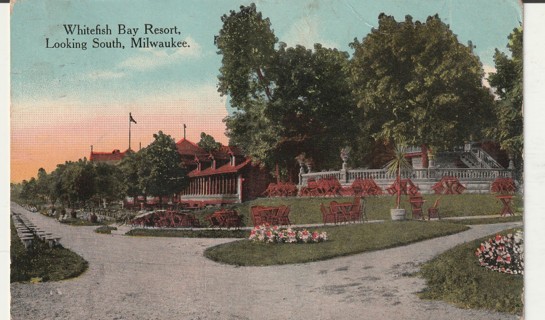 Vintage Used Postcard: 1913 Whitefish Bay Resort, Milwaukee, WI