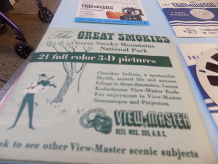 Vintage Mid 50's The Great Smoky Mts 21 3 dimensional View Master pictures, 3 discs