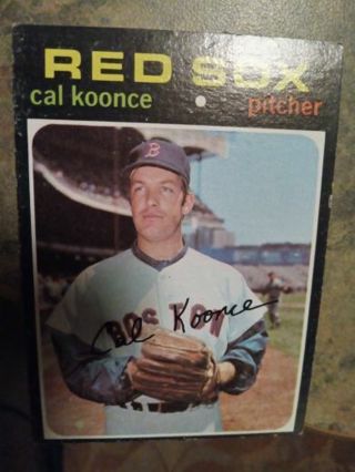 1971 T.C.G. CAL KOONCE BOSTON RED SOX BASEBALL CARD# 254