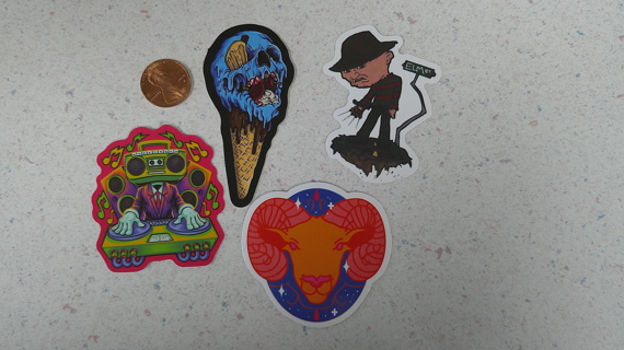 LOT of Vinyl Stickers Horror & Misc