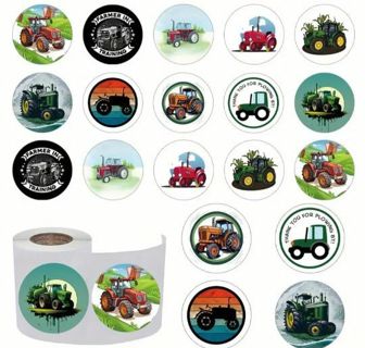 ↗️NEW⭕(10) 1" TRACTOR STICKERS!!⭕FARMING