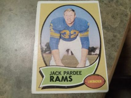 1970 TOPPS JACK PARDEE RAMS FOOTBALL CARD# 68