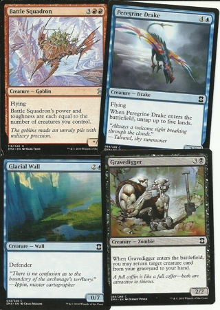 4 Magic the Gathering Cards: Battle Squadron, Peregrine Drake & More