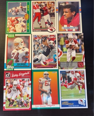 9 Arizona Cardinals football cards 