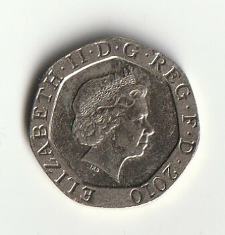 2010 20 PENCE UK COIN - QUEEN Elizabeth II 