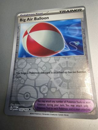 Pokemon Big Air Baloon reverse holo 155/165