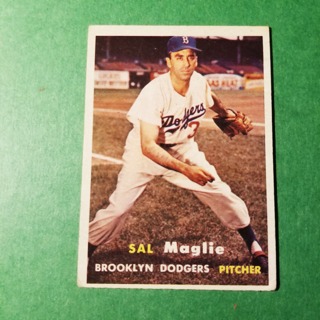 1957 - TOPPS BASEBALL CARD NO. 5 - SAL MAGLIE  - DODGERS