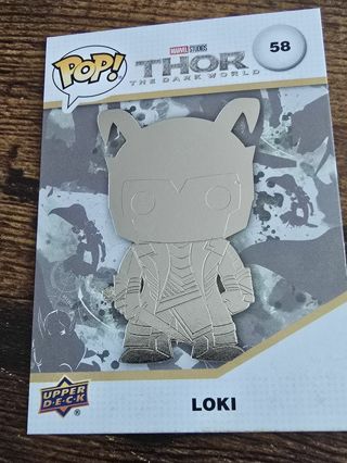 Upperdeck Funko Pop Loki silver card