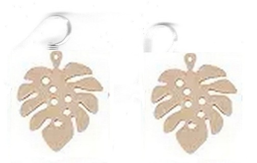 SP Faux Suede Tan Leaf Earrings Lot 4 (PLEASE READ DESCRIPTION) 