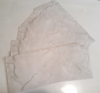 6 Gray Marble-Look Envelopes (business size)