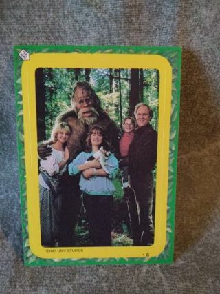 Harry And The Hendersons Trading Card Puzzle/ Sticker # 6
