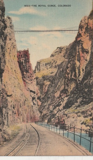 Vintage Used Postcard: (x): 1943 Royal Gorge, CO