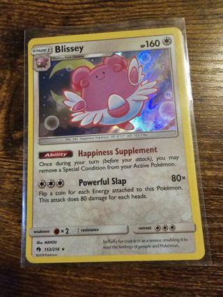 Pokemon Blissey holo rare card 153/214