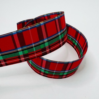 Green Red Blue Plaid 2.5” Ribbon 