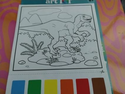 **ANOTHER COOL DINOSAUR 'MAGIC PAINT' COLORING SHEET#4