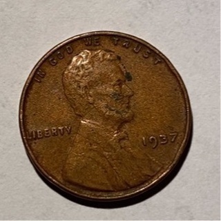 1937 LINCOLN WHEAT CENT 