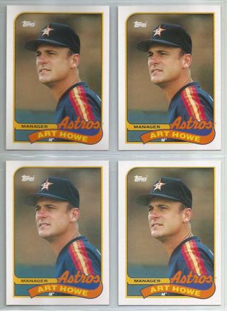 Lot of (4) 1989 Topps Traded Art Howe #53T Astros