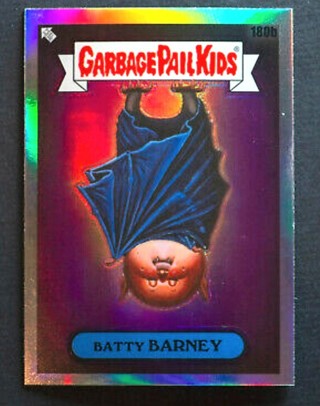 Garbage Pail Kids CHROME Series 5 - Batty Barney #180b REFRACTOR Foil 2022